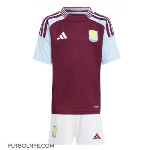 Camiseta Aston Villa Primera Equipación para niños 2024-25 manga corta (+ pantalones cortos)